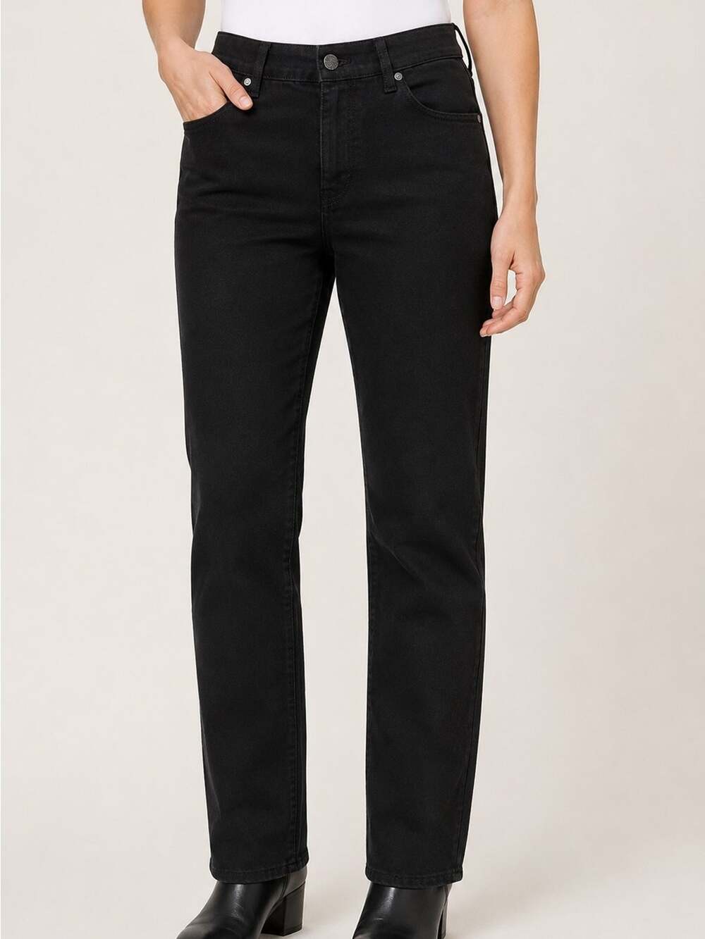 Soft Surroundings Black Stretch Straight Leg Jeans Women’s Large